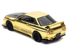 Nissan Skyline GT-R (R32) "Top Secret" RHD (Right Hand Drive) Chrome Gold with Carbon Hood "The Model Car Show Malaysia 2025 Event Edition" 1/64 Diecast Model Car by Inno Models