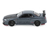 Nissan Skyline GT-R (R34) "Top Secret" RHD (Right Hand Drive) Stealth Gray with Carbon Hood "GTSHOW 2025 Event Edition" 1/64 Diecast Model Car by Inno Models