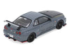 Nissan Skyline GT-R (R34) "Top Secret" RHD (Right Hand Drive) Stealth Gray with Carbon Hood "GTSHOW 2025 Event Edition" 1/64 Diecast Model Car by Inno Models
