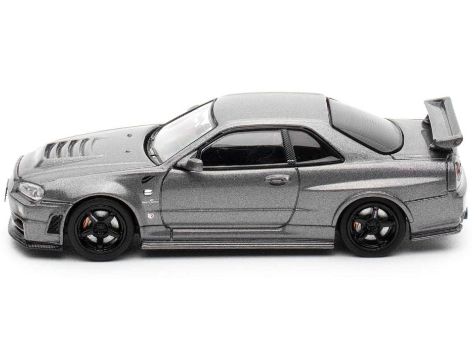Nissan Skyline GT-R (R34) Z-Tune RHD (Right Hand Drive) Gray Metallic "Thailand Diecast Expo 2025 Event Edition" 1/64 Diecast Model Car by Inno Models