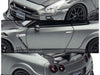 Nissan GT-R (R35) "Top Secret" RHD (Right Hand Drive) Gray Metallic with Carbon Hood "IAM Bangkok 2025 Event Edition" 1/64 Diecast Model Car by Inno Models