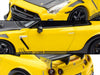 Nissan GT-R (R35) RHD (Right Hand Drive) Yellow with Carbon Hood and Black Top "The Model Car Show Singapore 2025 Event Edition" 1/64 Diecast Model Car by Inno Models