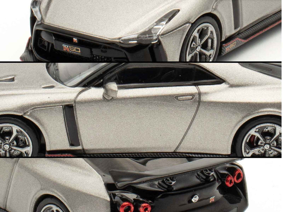 Nissan GT-R50 By ItalDesign Gray Metallic "Indonesia Diecast Expo 2024 Exclusive Edition" 1/64 Diecast Model Car by Inno Models