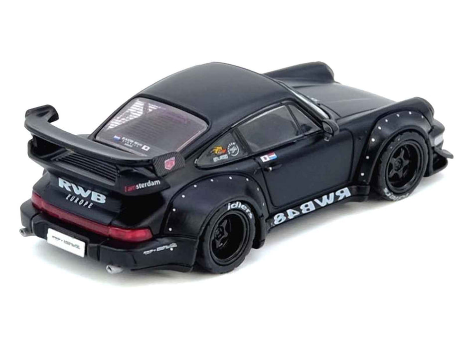 RWB 964 Matt Black 1/64 Diecast Model Car by Inno Models