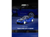 Honda S2000 RHD (Right Hand Drive) "J's Racing" Blue Metallic with Carbon Hood and Top 1/64 Diecast Model Car by Inno Models