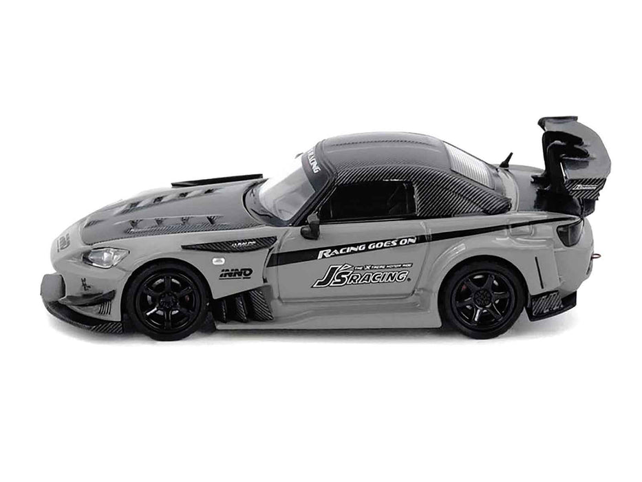 Honda S2000 RHD (Right Hand Drive) "J's Racing" Gray with Carbon Hood and Top "Hong Kong Toycar Salon 2025 Event Edition" 1/64 Diecast Model Car by Inno Models