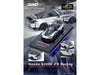 Honda S2000 RHD (Right Hand Drive) "J's Racing" Chrome Silver with Carbon Hood and Top with Graphics "Tokyo Auto Salon Hong Kong 2025 Event Edition" 1/64 Diecast Model Car by Inno Models