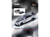 Honda S2000 RHD (Right Hand Drive) "J's Racing" Chrome Silver with Carbon Hood and Top with Graphics "Tokyo Auto Salon Hong Kong 2025 Event Edition" 1/64 Diecast Model Car by Inno Models