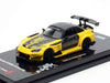 Honda S2000 RHD (Right Hand Drive) "J's Racing" Yellow with Carbon Hood and Top with Graphics "Tokyo Auto Salon Kuala Lumpur 2025 Event Edition" 1/64 Diecast Model Car by Inno Models