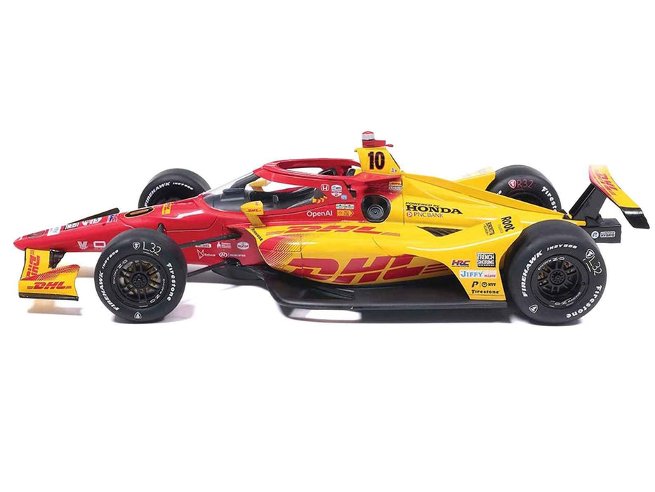 Dallara IndyCar #10 Alex Palou "DHL - Chip Ganassi Racing" Winner "Indianapolis 500" (2025) 1/18 Diecast Model Car by IXO Models
