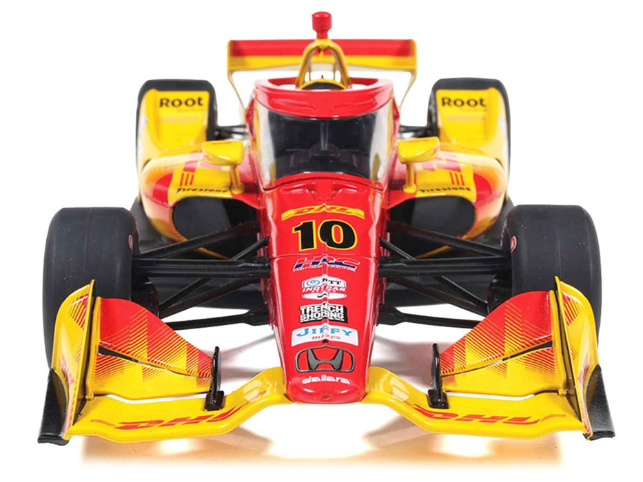 Dallara IndyCar #10 Alex Palou "DHL" Chip Ganassi Racing (Road Course Configuration) Champion "NTT IndyCar Series" (2025) 1/18 Diecast Model Car by IXO Models