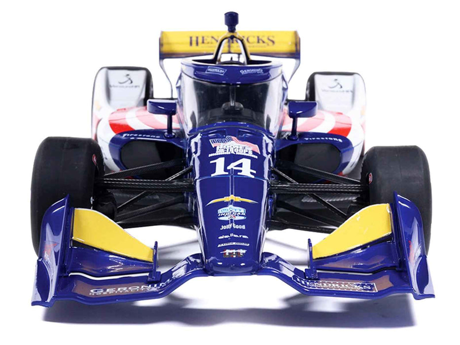 Dallara IndyCar #14 Santino Ferrucci "HFOT.Org" AJ Foyt Racing (Road Course Configuration) "NTT IndyCar Series" (2026) 1/18 Diecast Model Car by IXO Models