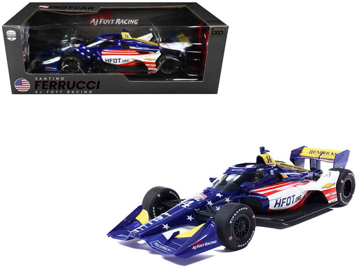 Dallara IndyCar #14 Santino Ferrucci "HFOT.Org" AJ Foyt Racing (Road Course Configuration) "NTT IndyCar Series" (2026) 1/18 Diecast Model Car by IXO Models