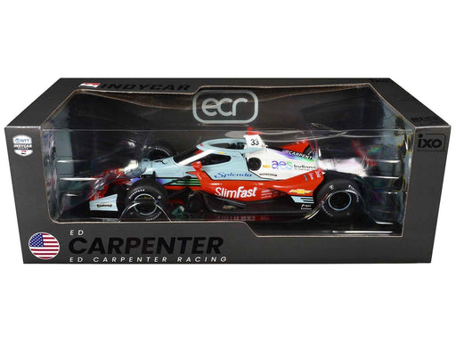 Dallara IndyCar #33 Ed Carpenter "Slim Fast" Ed Carpenter Racing (Road Course Configuration) "NTT IndyCar Series" (2026) 1/18 Diecast Model Car by IXO Models