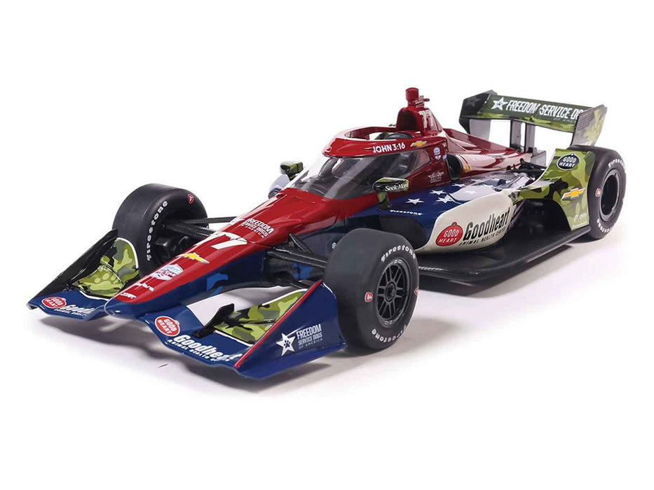 Dallara IndyCar #77 Sting Ray Robb "Goodheart Animal Health Center" Juncos Hollinger Racing (Road Course Configuration) "NTT IndyCar Series" (2026) 1/18 Diecast Model Car by IXO Models