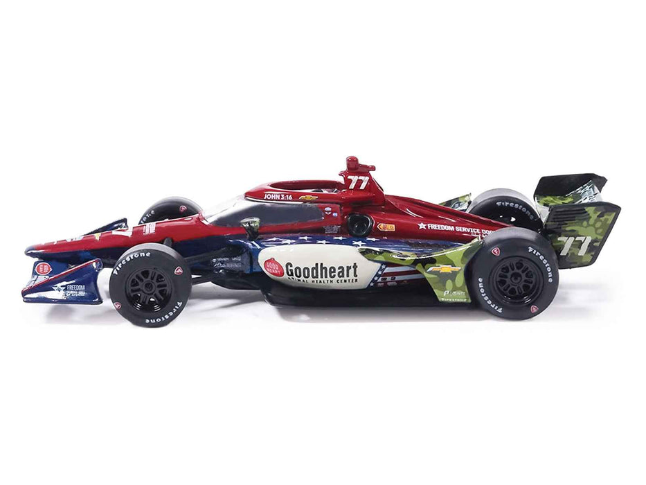 Dallara IndyCar #77 Sting Ray Robb "Goodheart Animal Health Center" Juncos Hollinger Racing (Road Course Configuration) "NTT IndyCar Series" (2026) 1/64 Diecast Model Car by IXO Models
