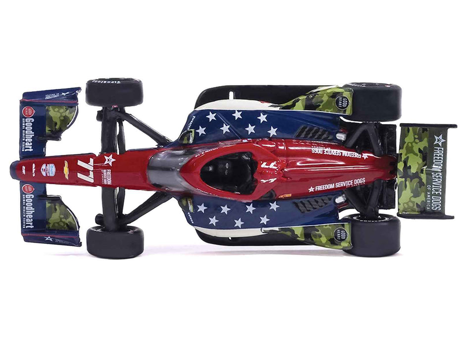 Dallara IndyCar #77 Sting Ray Robb "Goodheart Animal Health Center" Juncos Hollinger Racing (Road Course Configuration) "NTT IndyCar Series" (2026) 1/64 Diecast Model Car by IXO Models