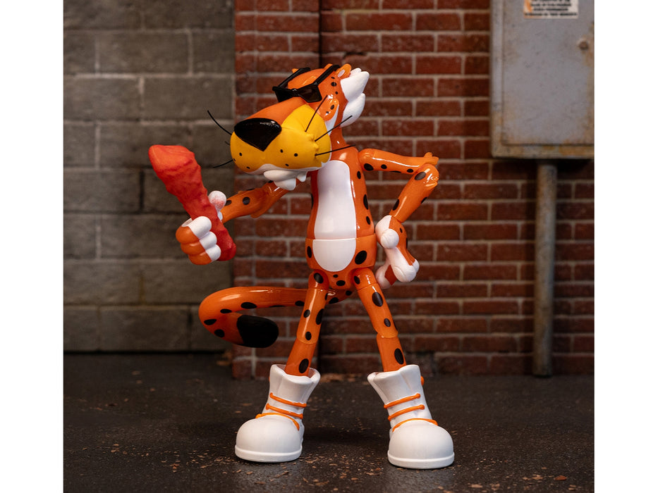 Chester Cheetah 5.5" Glow-in-the-Dark Figure with Accessories and Alternate Head and Hands "Flamin' Hot Cheetos Crunchy" Model by Jada