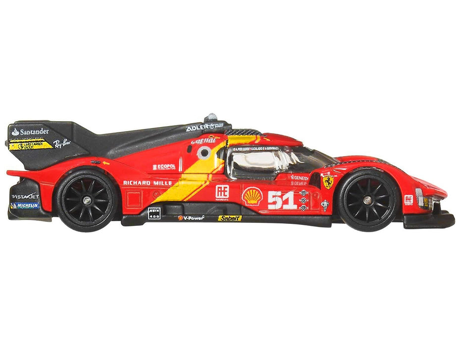 Ferrari 499P #51 Red with Yellow Stripes "Circuit Legends" Series Diecast Model Car by Hot Wheels