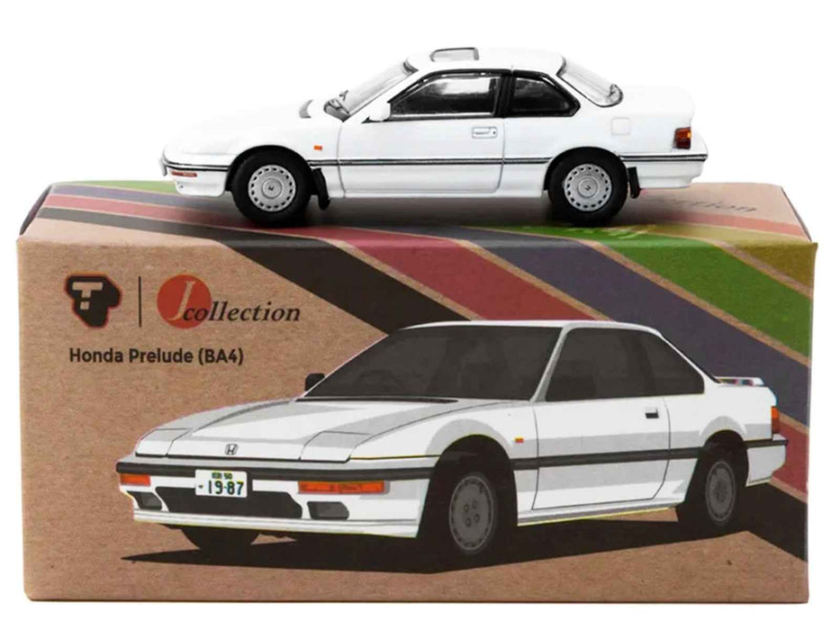 Honda Prelude (BA4) RHD (Right Hand Drive) White "J Collection" Series 1/64 Diecast Model by Tarmac Works