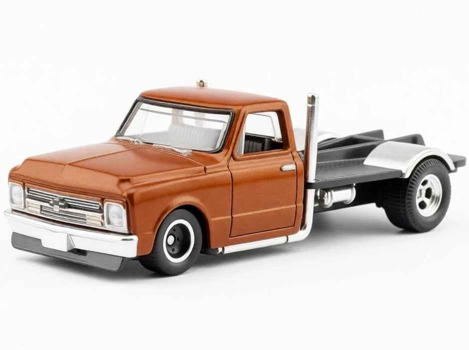 1967 Chevrolet C-10 Custom Bedless Truck Orange Metallic "Furious 7" (2015) Movie "Fast & Furious" Series Diecast Model Car by Hot Wheels