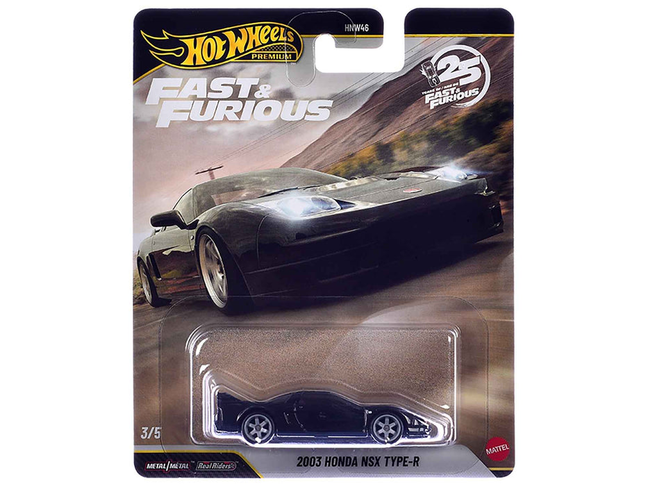2003 Honda NSX Type-R RHD (Right Hand Drive) Black "Fast Five" (2011) Movie "Fast & Furious" Series Diecast Model Car by Hot Wheels