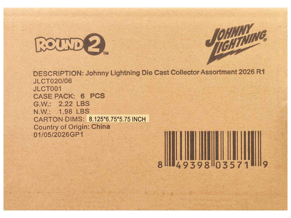 Johnny Lightning Collector's Tin 2026 Set of 6 Cars Release 1 Limited Edition 1/64 Diecast Model Cars by Johnny Lightning
