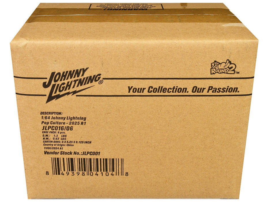 Pop Culture 2025 Set of 6 Cars Release 1 1/64 Diecast Model Cars by Johnny Lightning