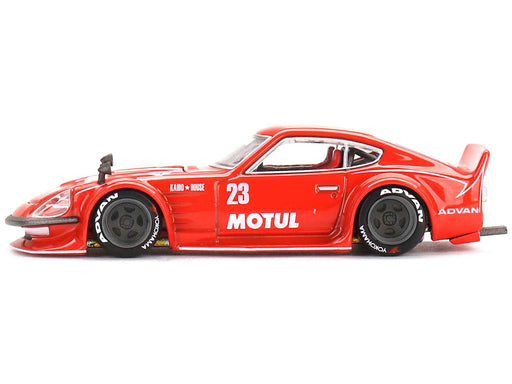 Datsun Fairlady Z RHD (Right Hand Drive) #23 Red "Motul V2" (Designed by Jun Imai) "Kaido House" Special 1/64 Diecast Model Car by True Scale Miniatures