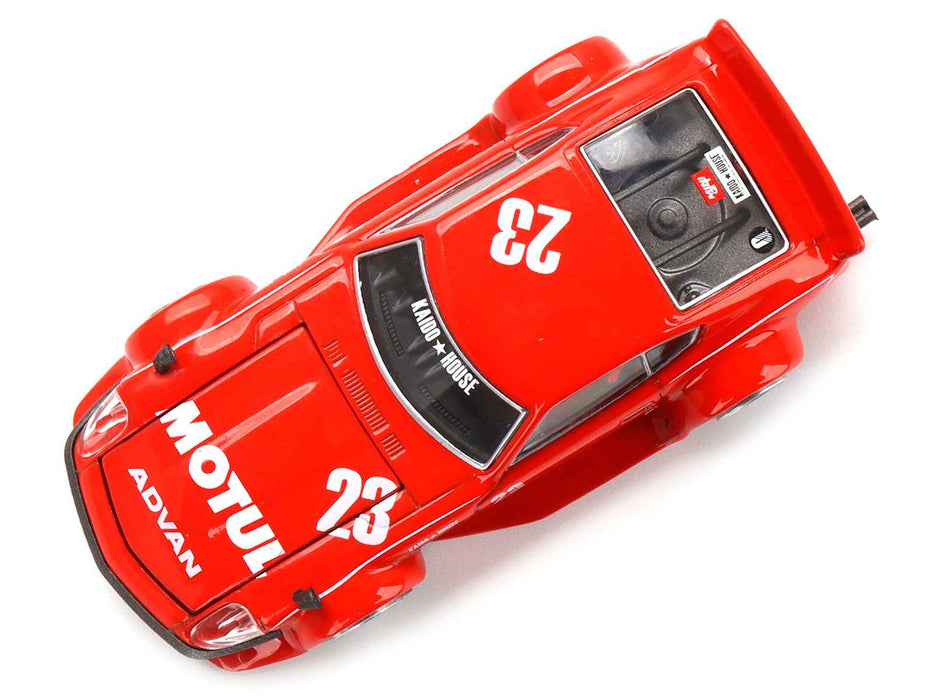 Datsun Fairlady Z RHD (Right Hand Drive) #23 Red "Motul V2" (Designed by Jun Imai) "Kaido House" Special 1/64 Diecast Model Car by True Scale Miniatures