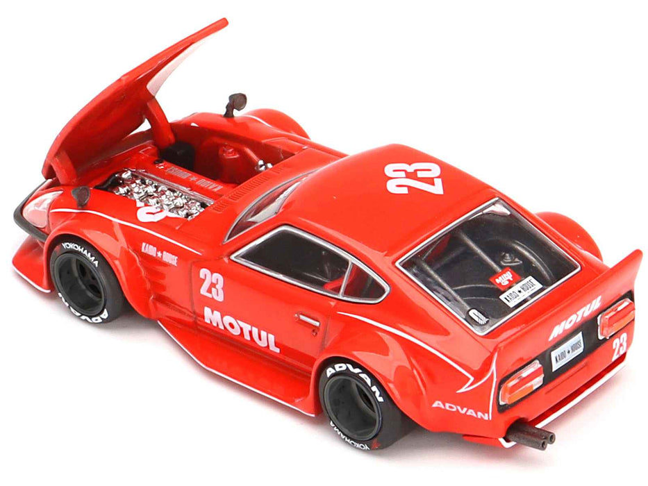 Datsun Fairlady Z RHD (Right Hand Drive) #23 Red "Motul V2" (Designed by Jun Imai) "Kaido House" Special 1/64 Diecast Model Car by True Scale Miniatures