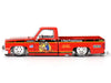 Chevrolet Silverado Pickup Truck "Clod Buster" Orange with Black Stripes (Designed by Jun Imai) "Tamiya x Kaido House" Special 1/64 Diecast Model Car by Mini GT - Miniature Motors