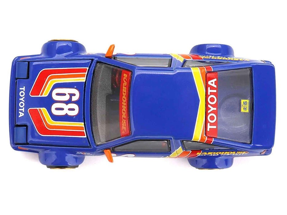 Toyota AE86 Sprinter Trueno "Kaido Racing V1" RHD (Right Hand Drive) #68 Blue with Stripes (Designed by Jun Imai) "Kaido House" Special 1/64 Diecast Model Car by Mini GT