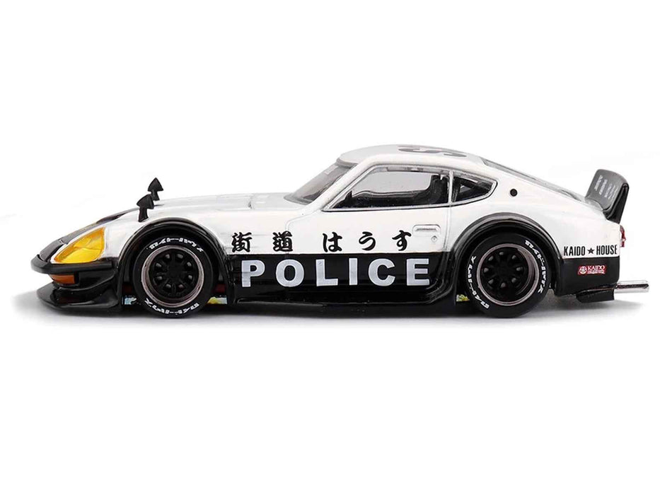 Nissan Fairlady Z RHD (Right Hand Drive) "Kaido GT Police" Black and White (Designed by Jun Imai) "Kaido House" 1/64 Diecast Model Car by Mini GT