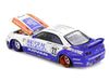Nissan Skyline GT-R (R33) RHD (Right Hand Drive) #33 "BFTHR V1" Blue and White with Graphics (Designed by Jun Imai) "Kaido House" Special 1/64 Diecast Model Car by Mini GT