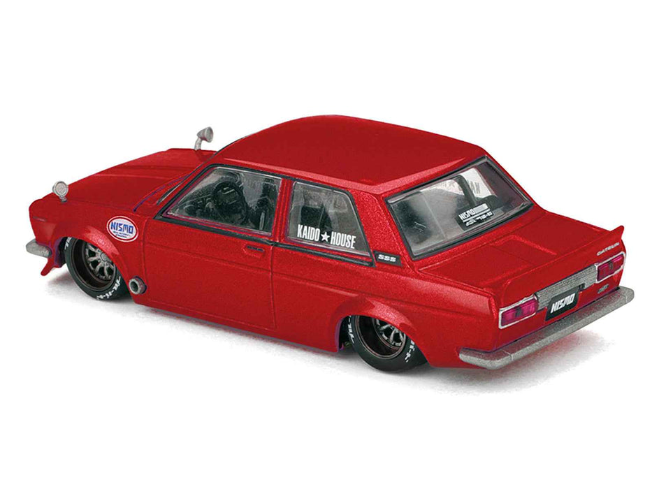 Datsun 510 Street "Nismo V3" Red Metallic (Designed by Jun Imai) "Kaido House" Special 1/64 Diecast Model Car by Mini GT
