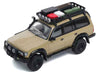 Toyota Land Cruiser 80 RHD (Right Hand Drive) Beige with Roof Rack and Accessories 1/64 Diecast Model Car by GCD