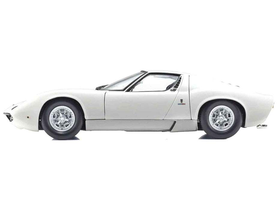 Lamborghini Miura P 400 White 1/18 Diecast Model Car by Kyosho