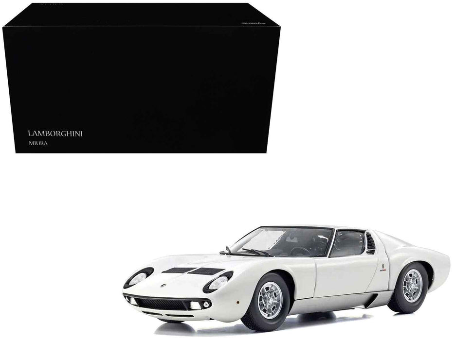 Lamborghini Miura P 400 White 1/18 Diecast Model Car by Kyosho