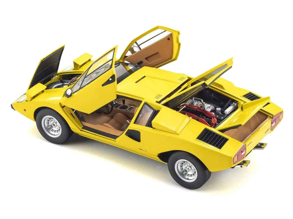 Lamborghini Countach LP 400 Yellow 1/18 Diecast Model Car by Kyosho