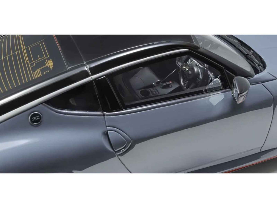 Nissan Fairlady Z NISMO RHD (Right Hand Drive) Gray with Black Top 1/18 Model Car by Kyosho