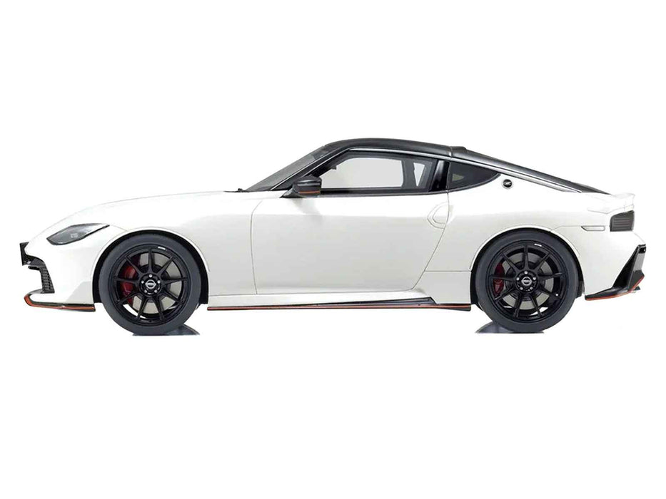 Nissan Fairlady Z NISMO RHD (Right Hand Drive) White with Black Top 1/18 Model Car by Kyosho