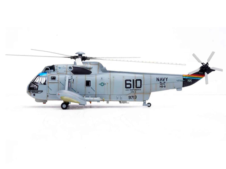 Sikorsky SH-3H Sea King Helicopter "149713/NK 610 Helicopter Anti-Submarine Squadron 8 Eightballers Carrier Air Wing 14 USS Independence (CV-62)" (1990s) United States Navy 1/72 Diecast Model by Legion
