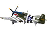 North American P-51B Mustang Aircraft "John Bennett 487th Fighter Squadron 352nd Fighter Group Blue-Nosed Bastards of Bodney RAF Bodney" (1944) United States Army Air Forces 1/72 Diecast Model Airplane by Legion