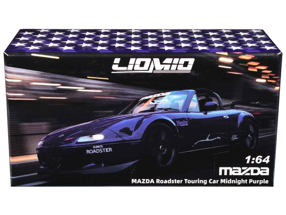 Mazda Roadster Touring Car RHD (Right Hand Drive) Midnight Purple Metallic "Hobby Expo China 2026 Event Edition" 1/64 Diecast Model Car by Liomio