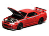Nissan Skyline GT-R (R34) Nismo RHD (Right Hand Drive) Custom Red with Stripes "Senior 64" Series 1/64 Diecast Model Car by MotorHelix