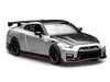 2022 Nissan GT-R Nismo (R35) RHD (Right Hand Drive) Ultimate Metal Silver Metallic with Carbon Hood and Top "Senior 64" Series 1/64 Diecast Model Car by MotorHelix