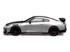 2022 Nissan GT-R Nismo (R35) RHD (Right Hand Drive) Ultimate Metal Silver Metallic with Carbon Hood and Top "Senior 64" Series 1/64 Diecast Model Car by MotorHelix