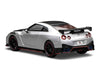 2022 Nissan GT-R Nismo (R35) RHD (Right Hand Drive) Ultimate Metal Silver Metallic with Carbon Hood and Top "Senior 64" Series 1/64 Diecast Model Car by MotorHelix