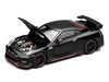 2022 Nissan GT-R Nismo (R35) RHD (Right Hand Drive) Meteor Flake Black Pearl with Carbon Hood and Top "Senior 64" Series 1/64 Diecast Model Car by MotorHelix
